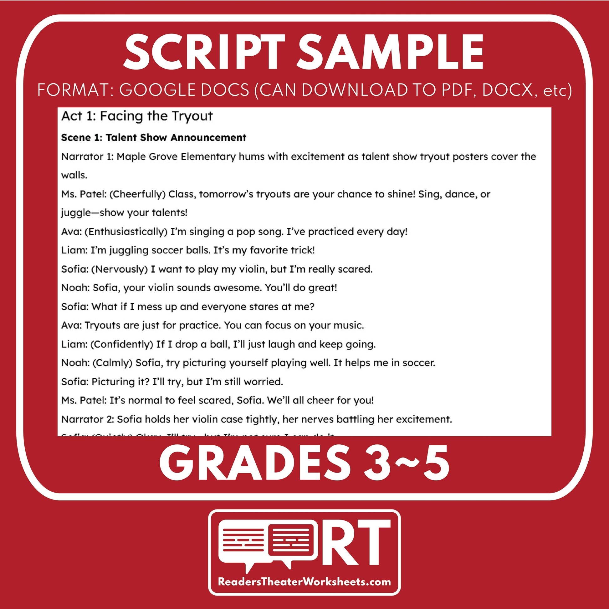 Anxiety & Emotional Management SEL Readers Theater Script for Grades 3-5 - ["Grades 3-5","Social Emotional Learning"]