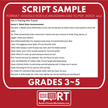 Anxiety & Emotional Management SEL Readers Theater Script for Grades 3-5 - ["Grades 3-5","Social Emotional Learning"]
