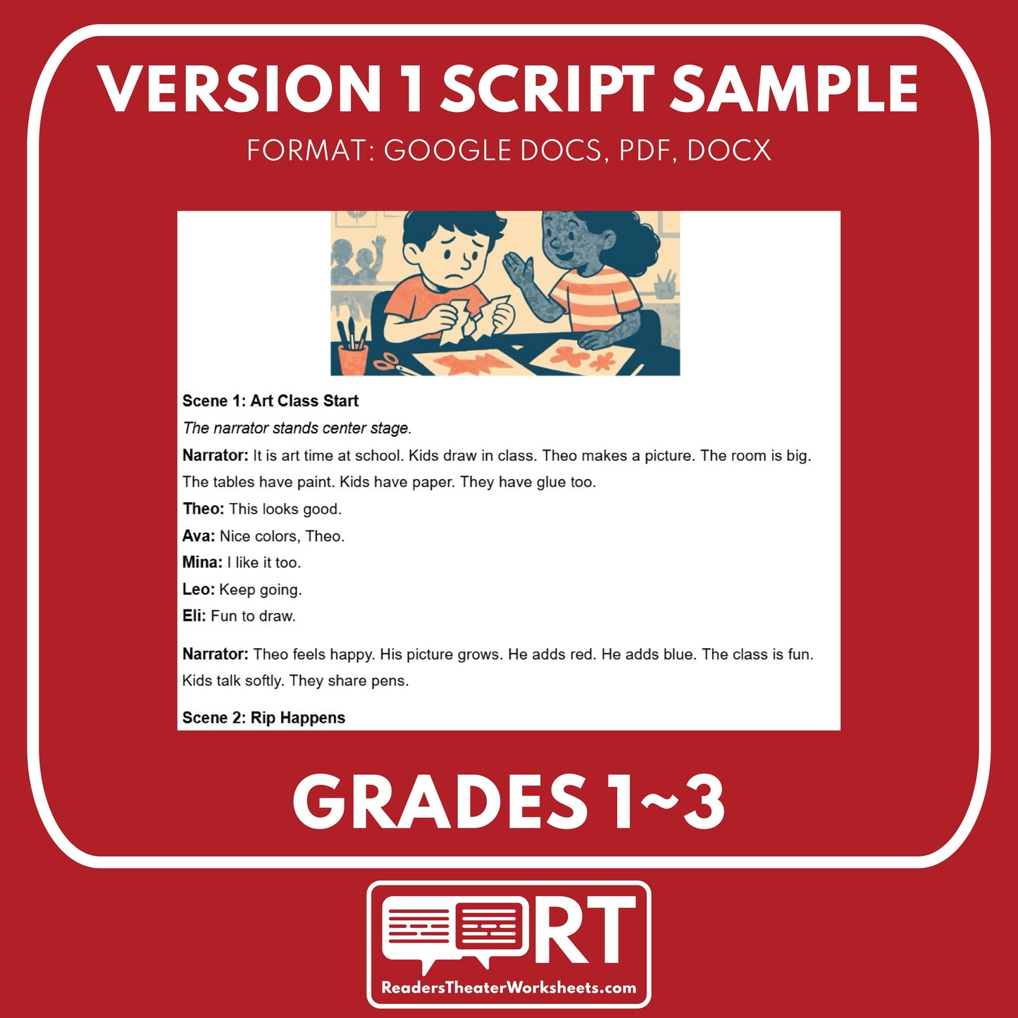 Perseverance & Grit Readers Theater Script SEL for Grades 1 to 3