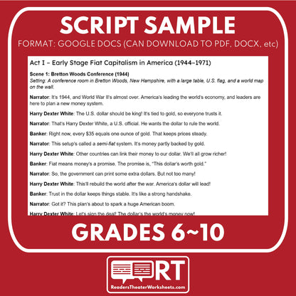 Fiat Capitalism in 3 Stages | Economics Readers Theater Script | Inflation - ["Economics","Grades 6-8","Grades 9-12"]