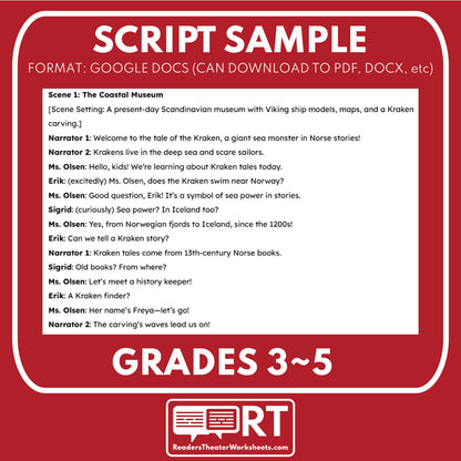 The Kraken - Mythical Creatures | Readers Theater Script for Grades 3 to 5 - ["Grades 3-5","Mythical Creatures"]