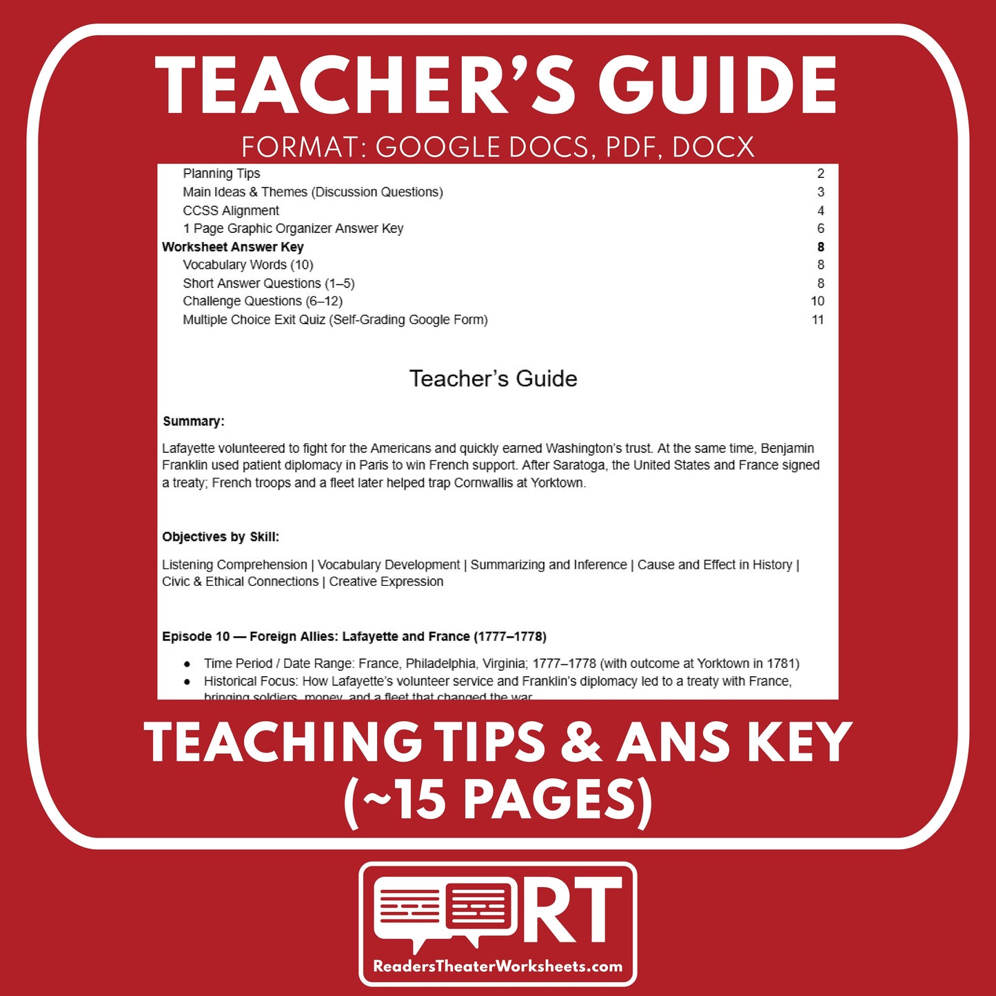 Foreign Allies: Lafayette and France (1777–1778) — Revolutionary War Audio Lesson | Grades 5–8