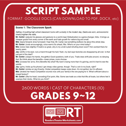 Globalization & Tariffs Reader's Theater Script | ECON 101.5 Series - ["100% FREE","Econ 101.5","Economics","Grades 9-12"]