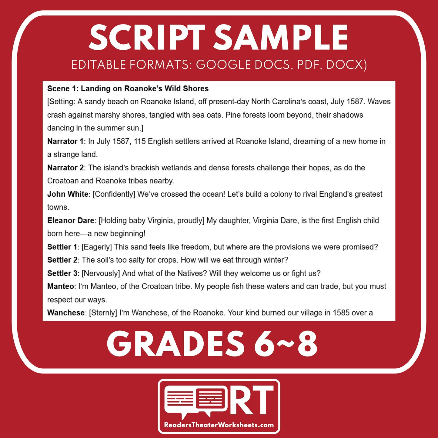 Tecumseh’s War Readers Theater Script | Grades 6-8 - ["Grades 6-8","U.S. History - Colonial America"]