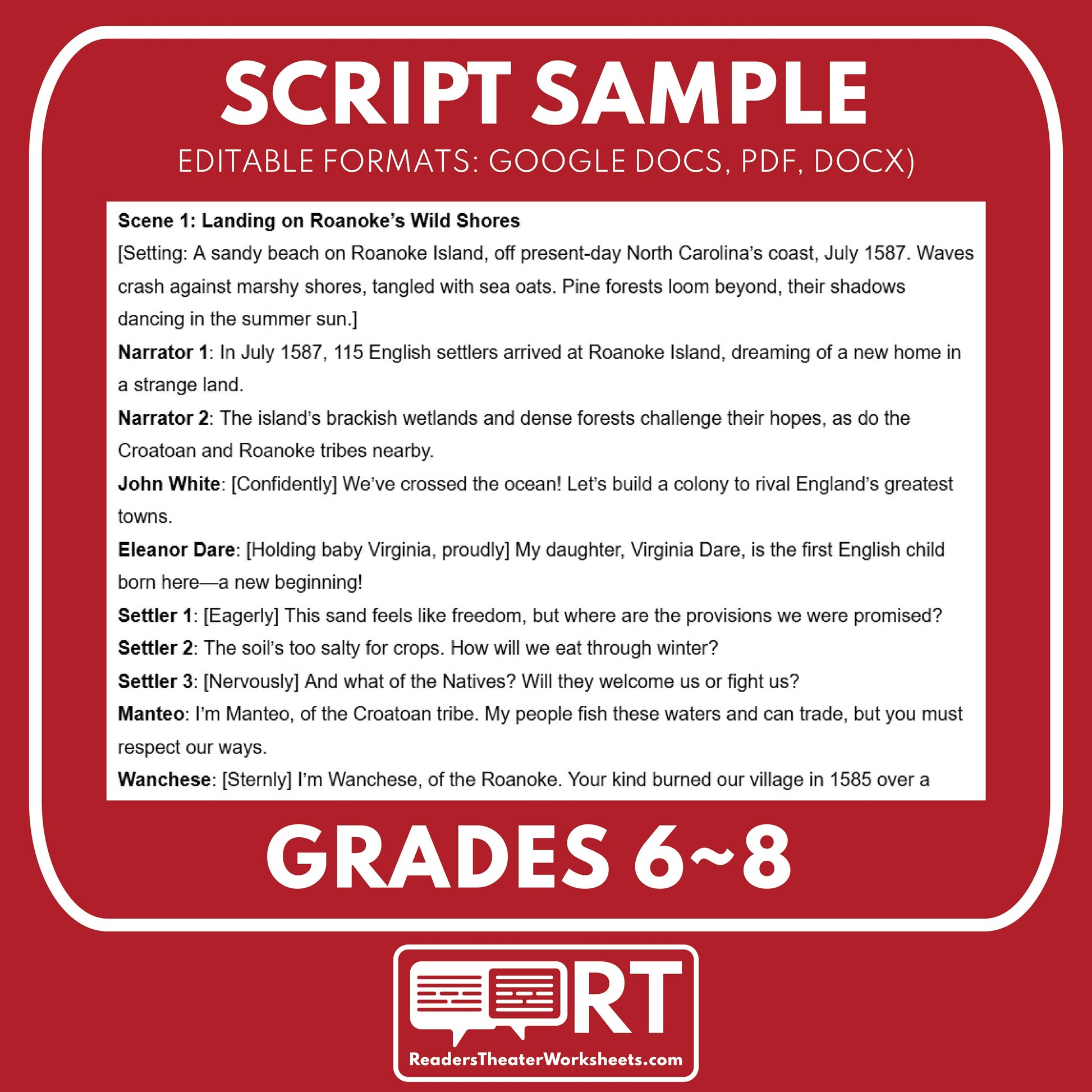 Tecumseh’s War Readers Theater Script | Grades 6-8 - ["Grades 6-8","U.S. History - Colonial America"]