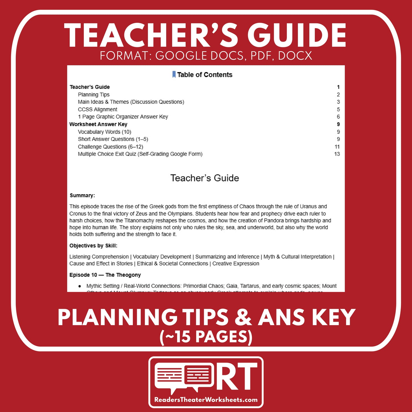 Greek Myths Series Audio Lesson E10 The Theogony | Greek Mythology