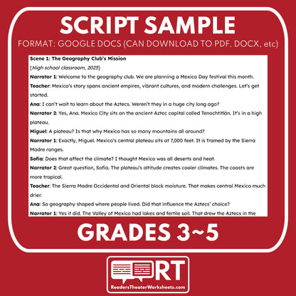 Chile Readers Theater Script | Geography & Social Studies Class - ["Geography","Grades 6-8","Grades 9-12","Self-Graded Quiz"]