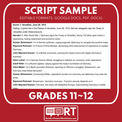 Weimar Crisis & Hyperinflation – Readers Theater Script (Grades 11-12) - ["Grades 9-12","U.S. History - WWI"]