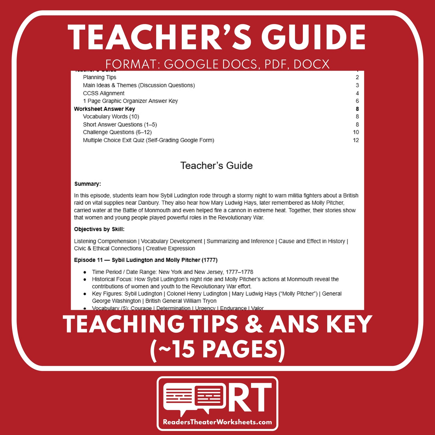 Sybil Ludington and Molly Pitcher (1777) — Revolutionary War Audio Lesson | Grades 5–8