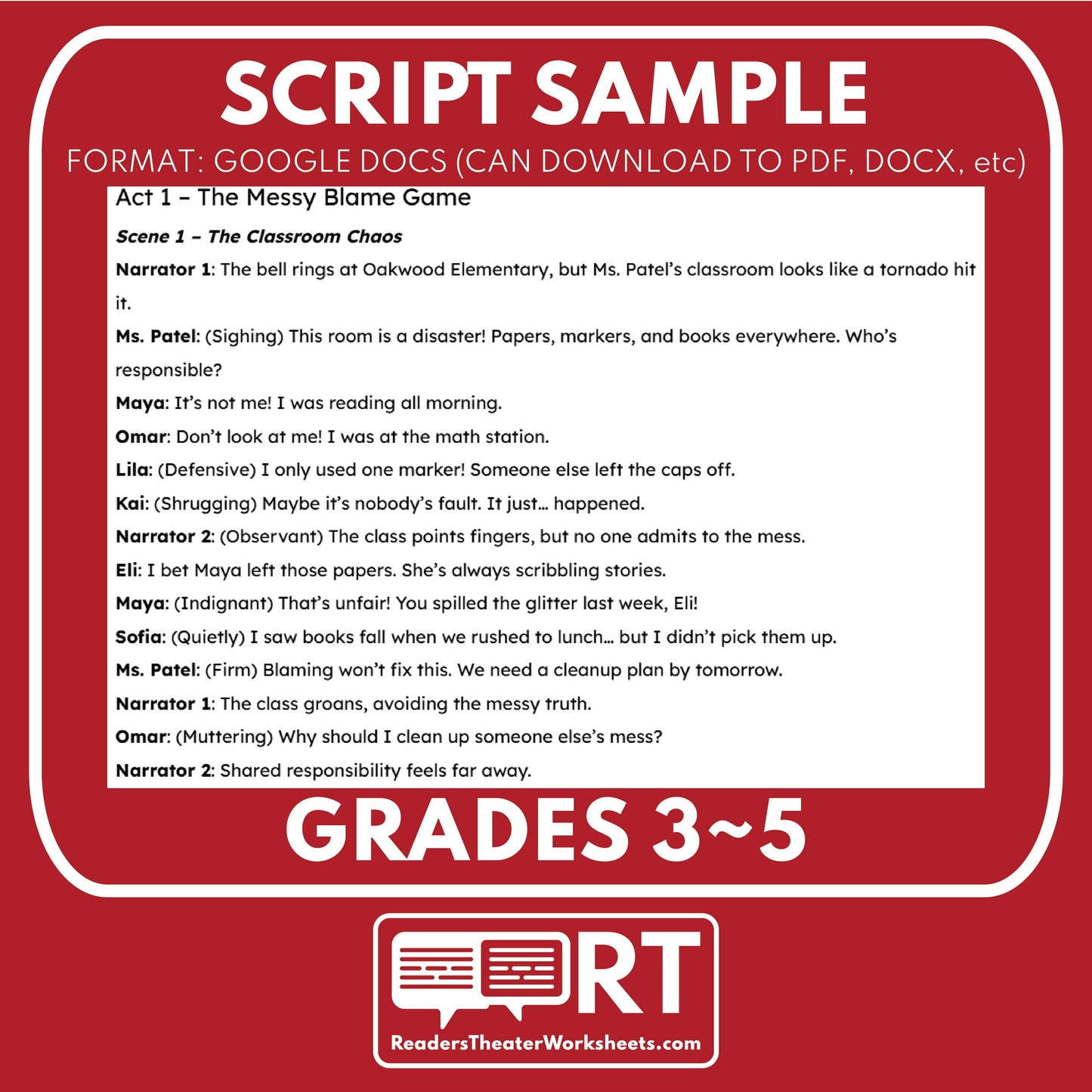 Responsible Decision-Making SEL Readers Theater Script for Grades 3 to 5 - ["Grades 3-5","Social Emotional Learning"]