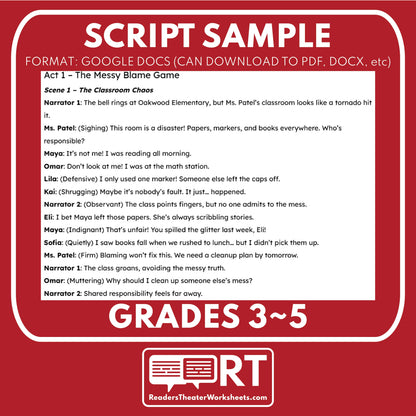 Responsible Decision-Making SEL Readers Theater Script for Grades 3 to 5 - ["Grades 3-5","Social Emotional Learning"]