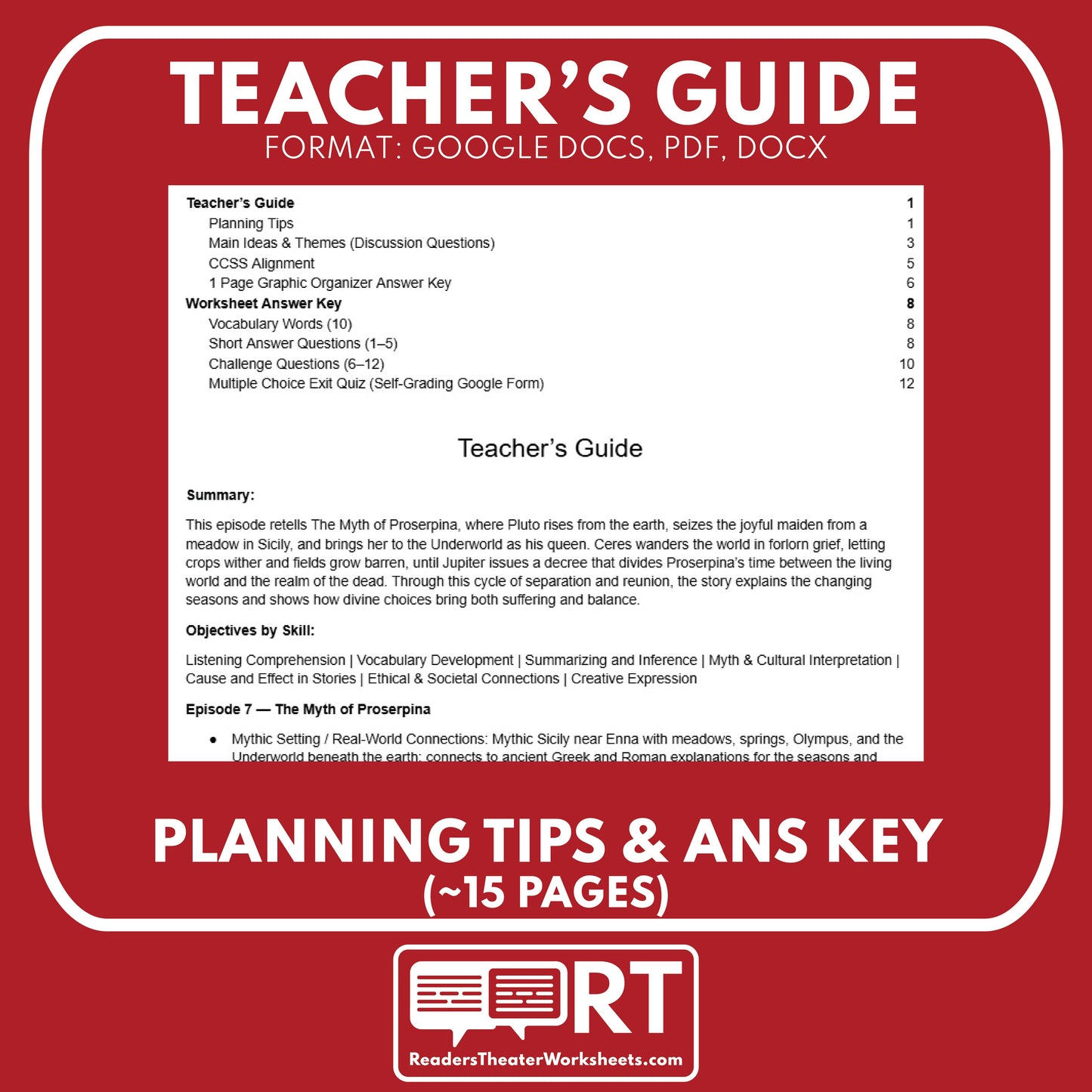 Greek Myths Series Audio Lesson E07 The Myth of Proserpina | Greek Mythology