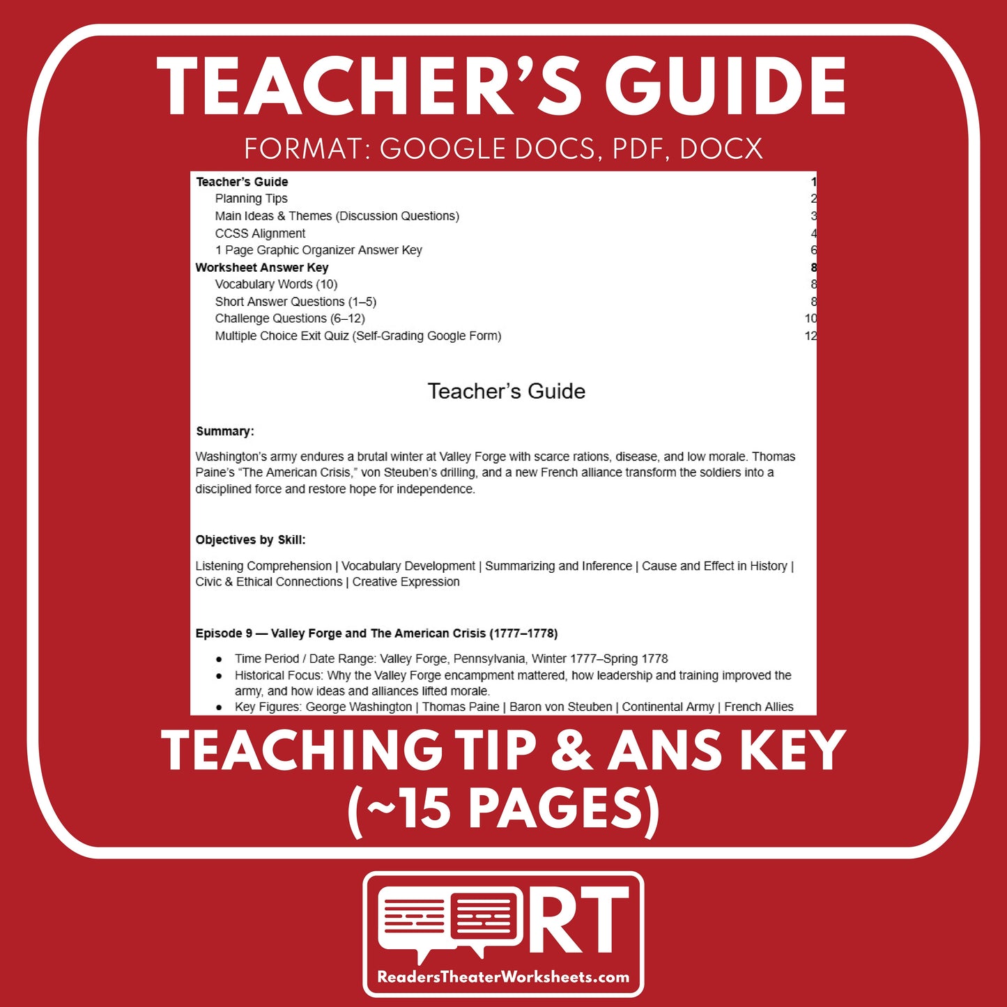 Valley Forge and The American Crisis (1777–1778) — Revolutionary War Audio Lesson | Grades 5–8