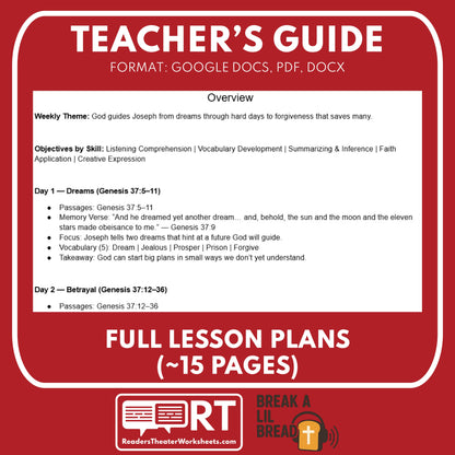 Break A Lil Bread W6 Joseph's Dreams | Short Bible Audio Lessons | Christian Education