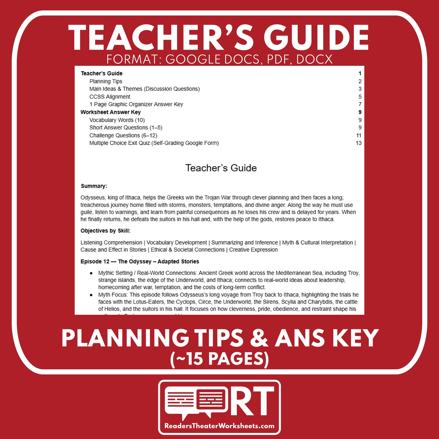 Greek Myths Series Audio Lesson E12 The Odyssey – Adapted Stories (Extended) | Greek Mythology