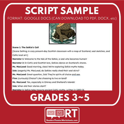 The Selkie - Mythical Creatures | Readers Theater Script for Grades 3 to 5 - ["Grades 3-5","Mythical Creatures"]