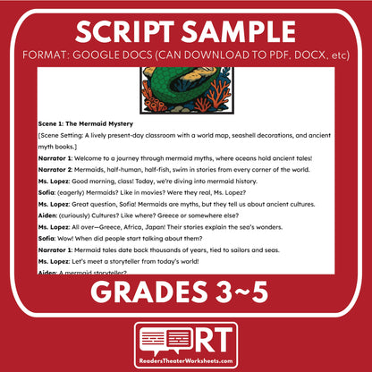 Mermaids - Mythical Creatures | Readers Theater Script for Grades 3 to 5 - ["Grades 3-5","Mythical Creatures"]