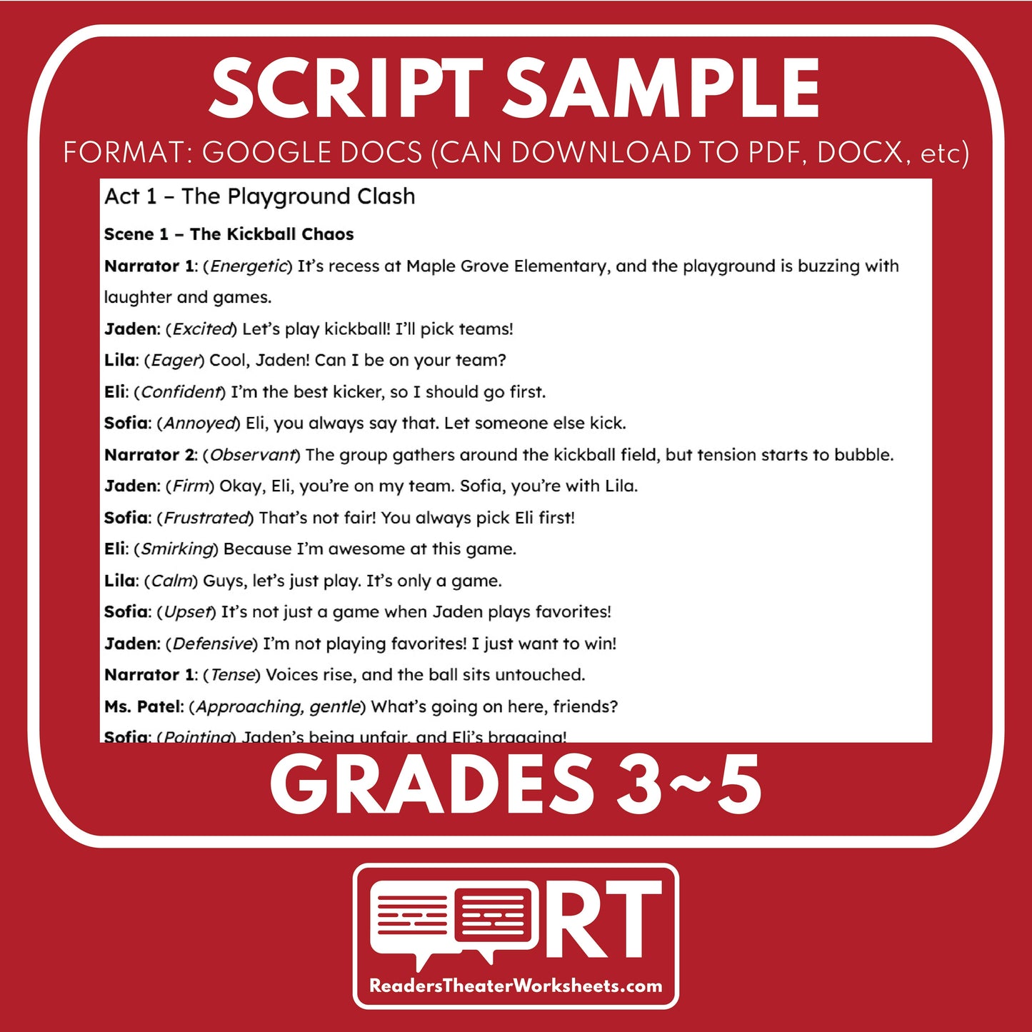 Conflict Resolution SEL Readers Theater Script for Grades 3-5 | "Peacemaker" - ["Grades 3-5","Social Emotional Learning"]