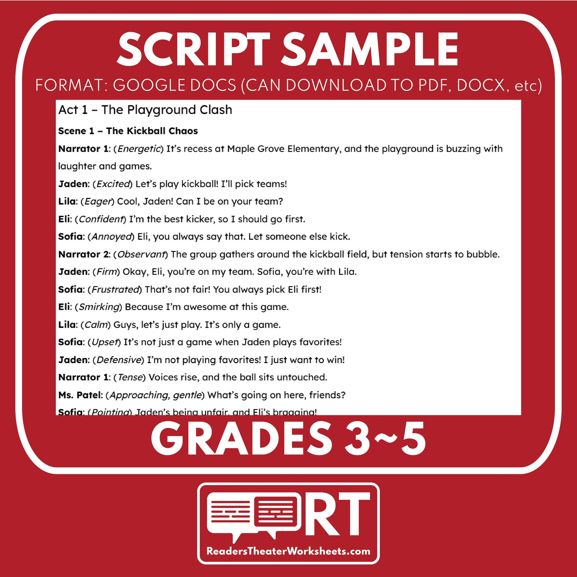 Conflict Resolution SEL Readers Theater Script for Grades 3-5 | "Peacemaker" - ["Grades 3-5","Social Emotional Learning"]