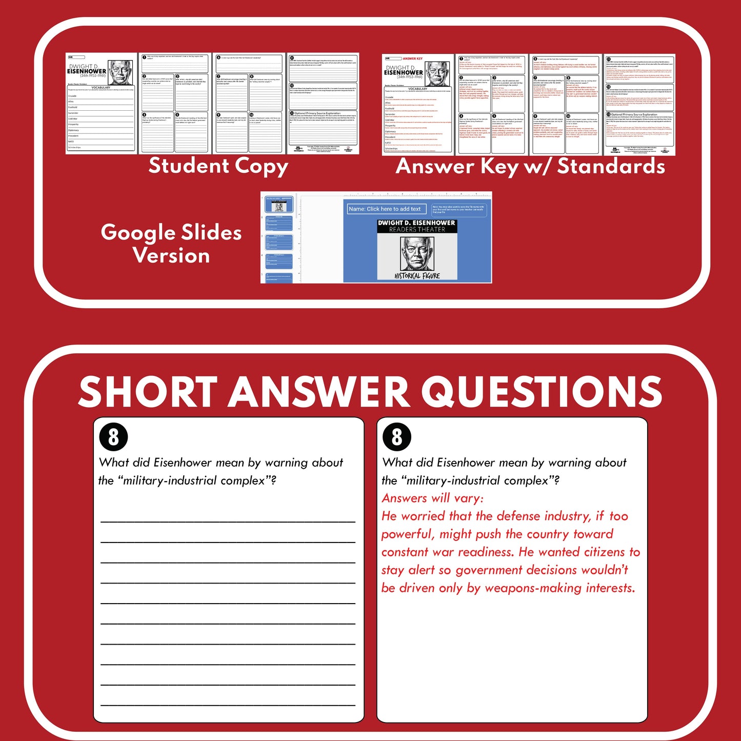 Dwight D. Eisenhower U.S. President | Historical Figure Readers Theater Script