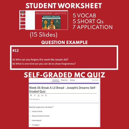 Break A Lil Bread W6 Joseph's Dreams | Short Bible Audio Lessons | Christian Education