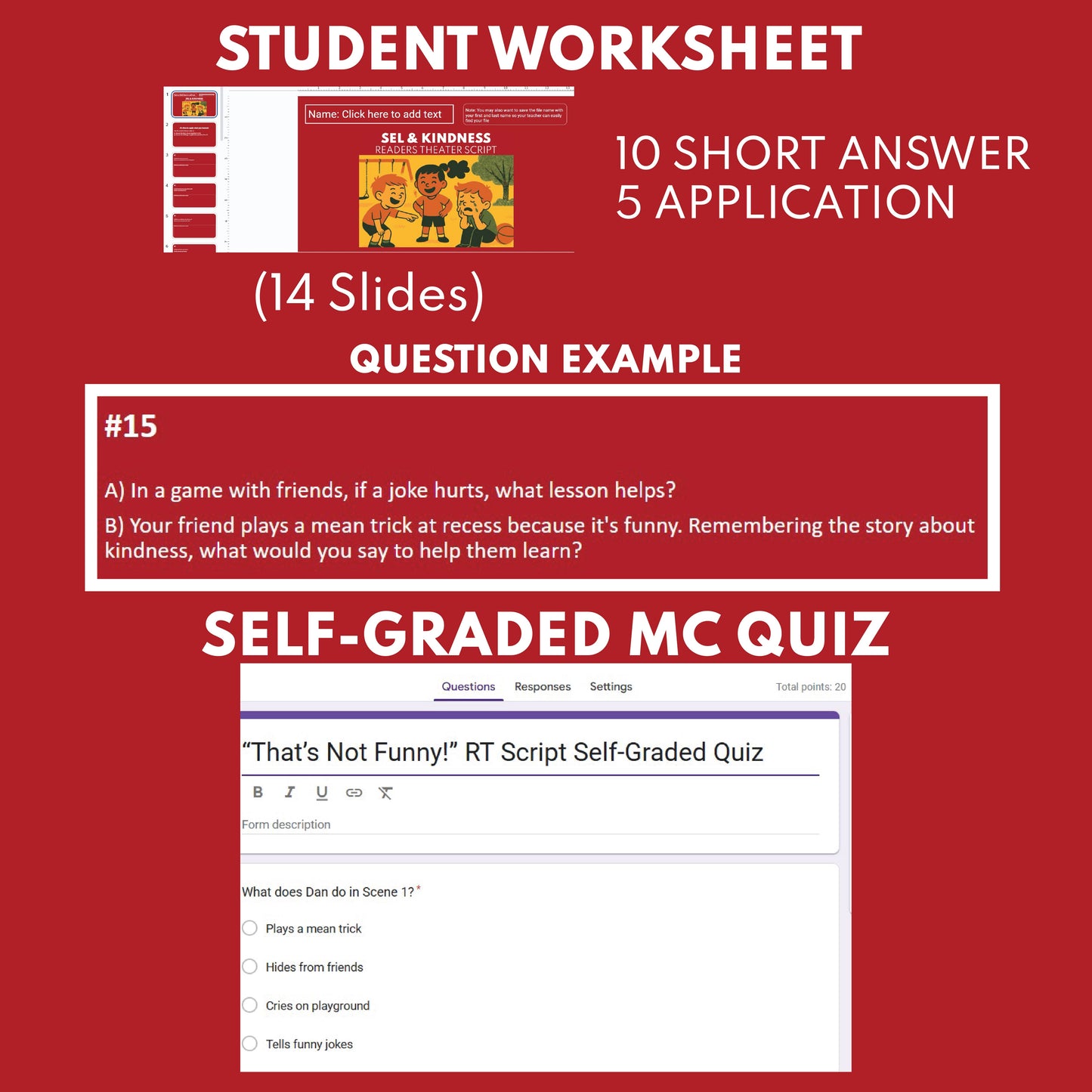 Kindness Readers Theater Script SEL for Grades 1 to 3