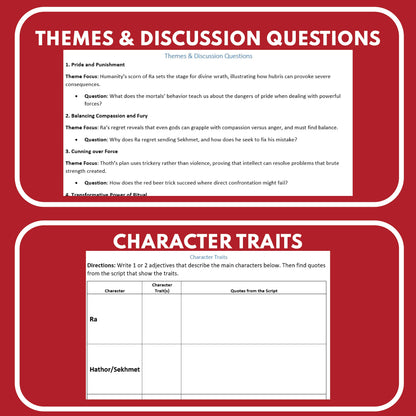 The Destruction of Mankind | Reader’s Theater Script | Egyptian Mythology - ["Egyptian Mythology","Grades 6-8","Grades 9-12"]