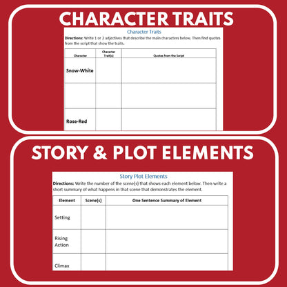 Snow-White and Rose-Red | Reader's Theater Script | Brothers Grimm - ["Brother Grimm Fairy Tale","Fairy Tale","Grades 3-5"]