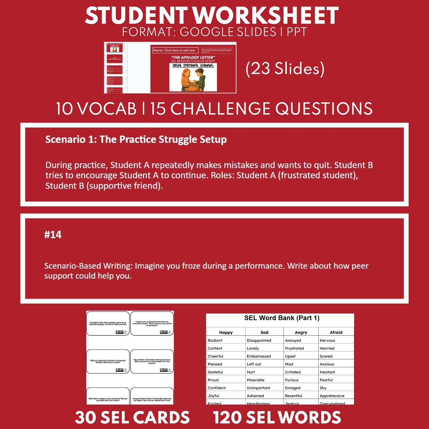 Anxiety & Emotional Management SEL Readers Theater Script for Grades 3-5 - ["Grades 3-5","Social Emotional Learning"]