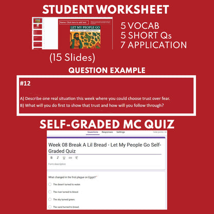 Break A Lil Bread W8 Let My People Go | Short Bible Audio Lessons | Christian Education