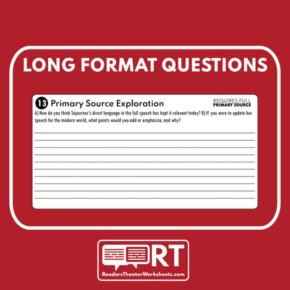 Sojourner Truth | BHM | Readers Theater Script - ["BHM","Civil Rights","Grades 6-8","Historical Figures","Primary Source Incl."]
