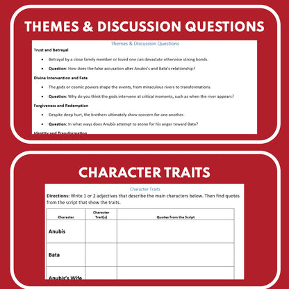 The Tale of Two Brothers (Anubis & Bata) | Reader’s Theater Script | Egyptian Mythology - ["Egyptian Mythology","Grades 6-8","Grades 9-12"]