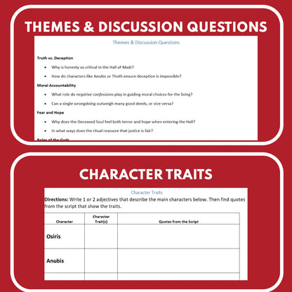 Osiris Judging the Dead | Reader’s Theater Script | Egyptian Mythology - ["Egyptian Mythology","Grades 6-8","Grades 9-12"]