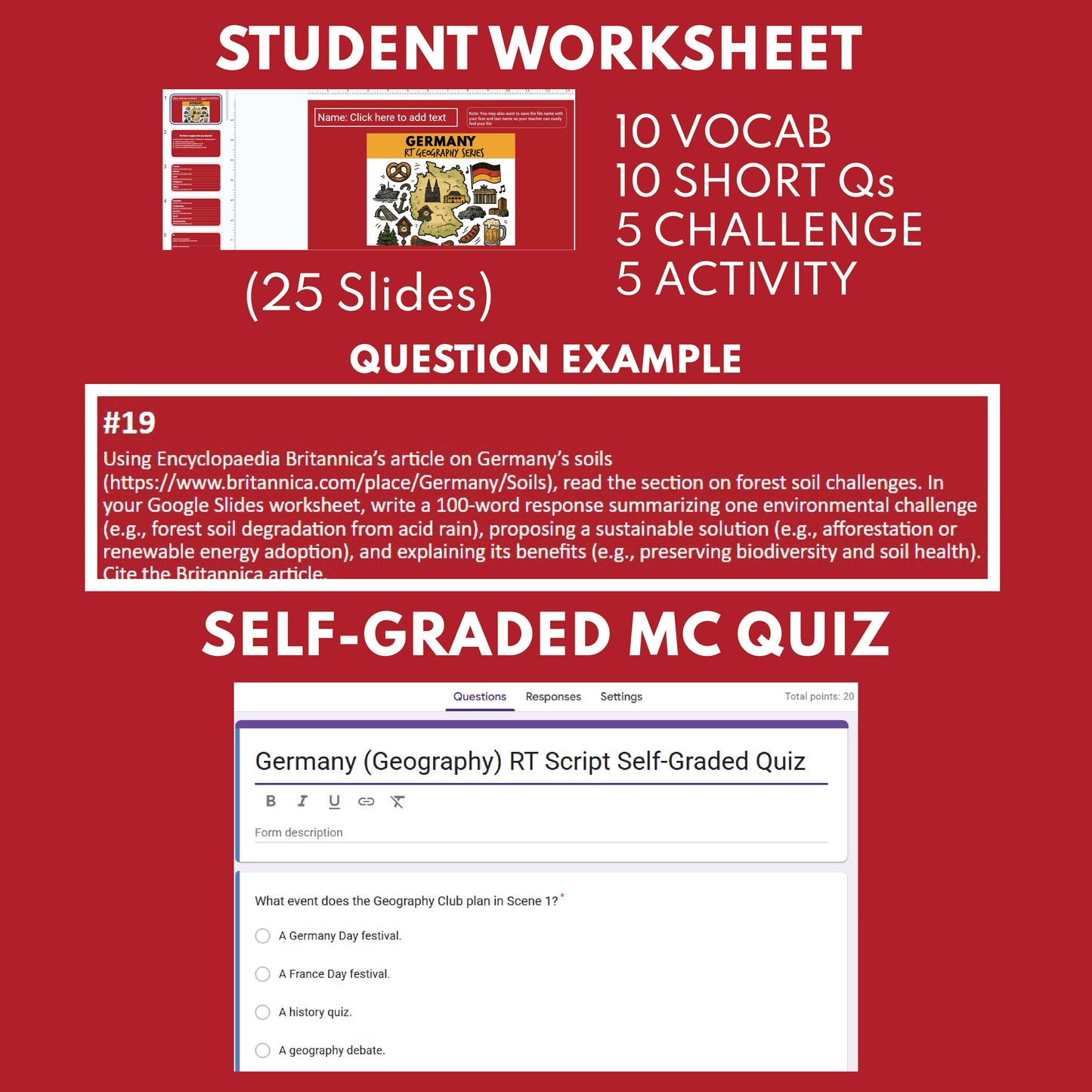 Germany Readers Theater Script | Geography & Social Studies Class - ["Geography","Grades 6-8","Grades 9-12","Self-Graded Quiz"]