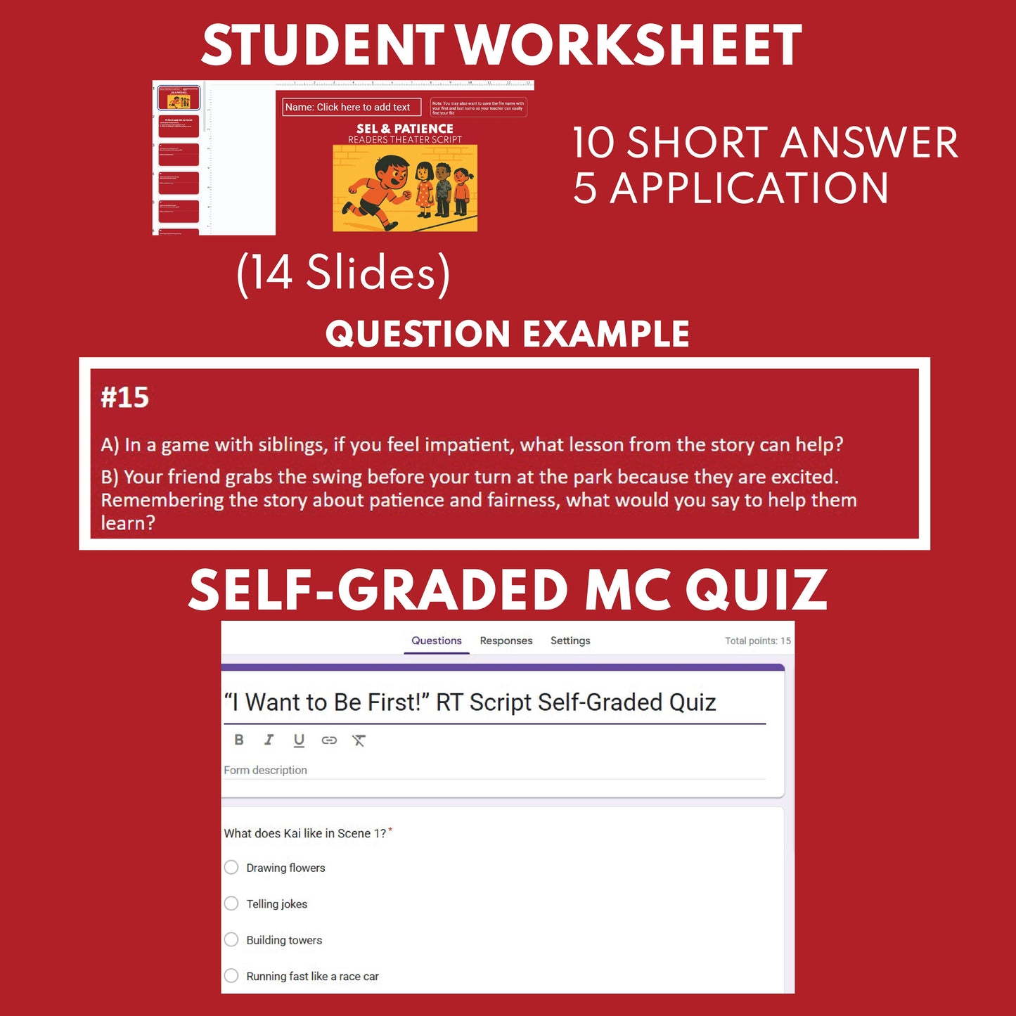 Patience Readers Theater Script SEL for Grades 1 to 3