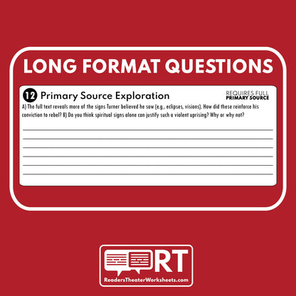 Nat Turner | BHM | Readers Theater Script - ["BHM","Civil Rights","Grades 6-8","Historical Figures","Primary Source Incl."]