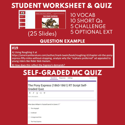 Pony Express Readers Theater Script | Grades 6‑8 - ["Grades 6-8","U.S. History - Westward Expansion (1801\u202f\u2013\u202f1861)"]