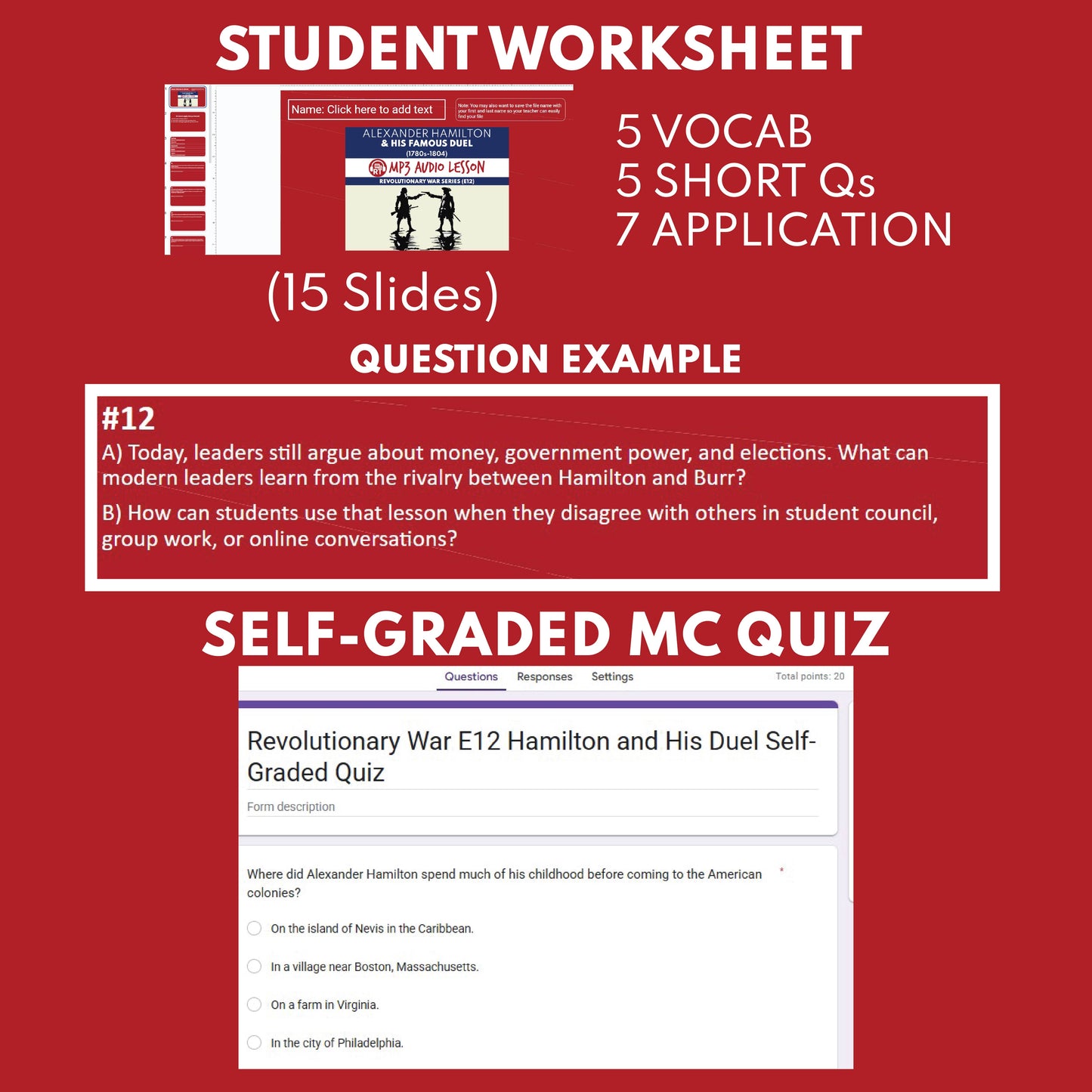 Hamilton and His Duel — Revolutionary War Audio Lesson | Grades 5–8