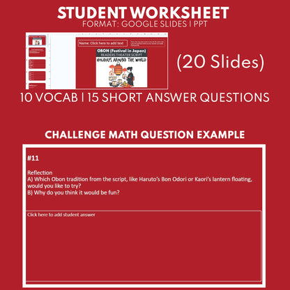 Obon Festival in Japan | Holiday Readers Theater Script for Grades 3 to 5 - ["Grades 3-5","Holidays Around the World","Small Groups"]
