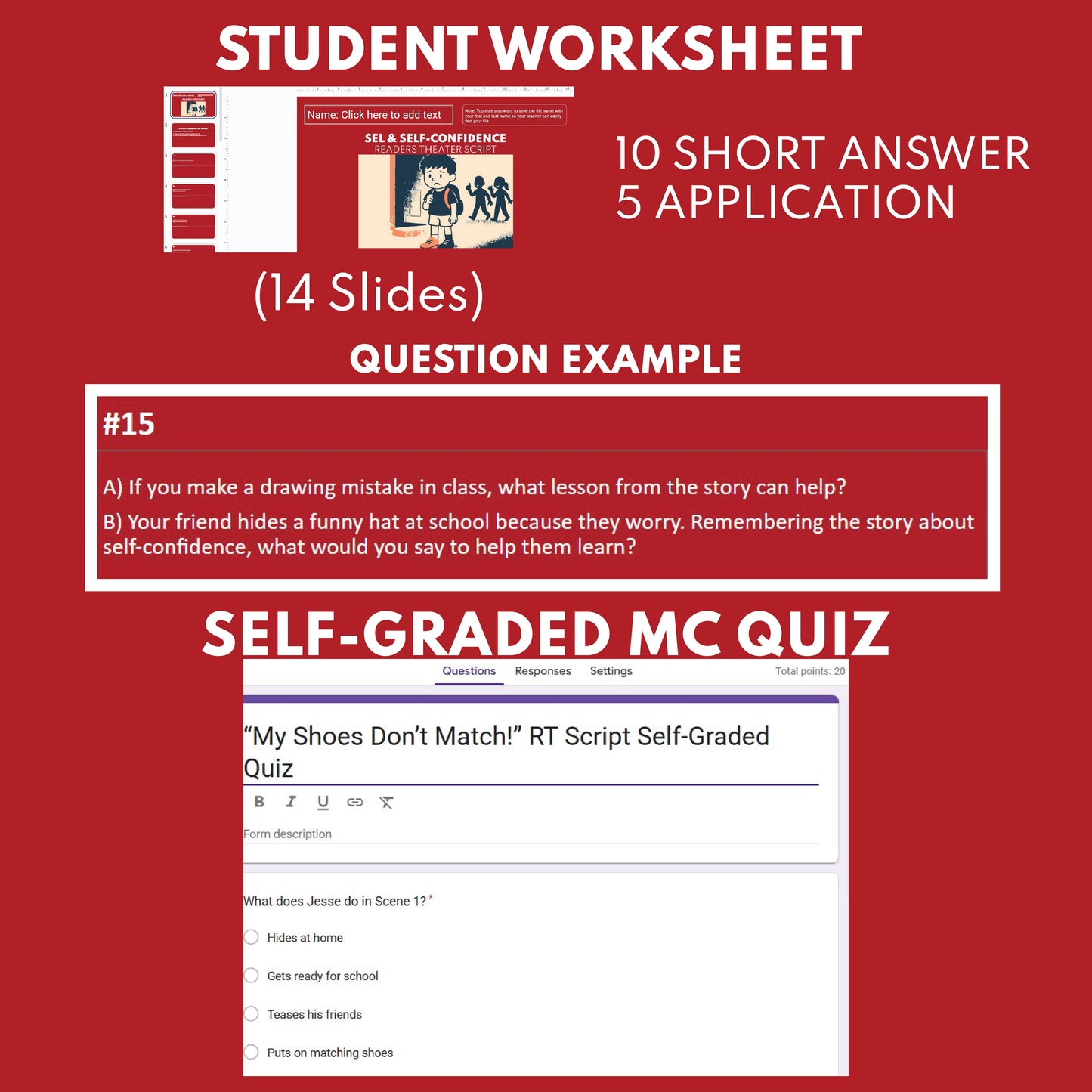 Self‑Confidence Readers Theater Script SEL for Grades 1 to 3