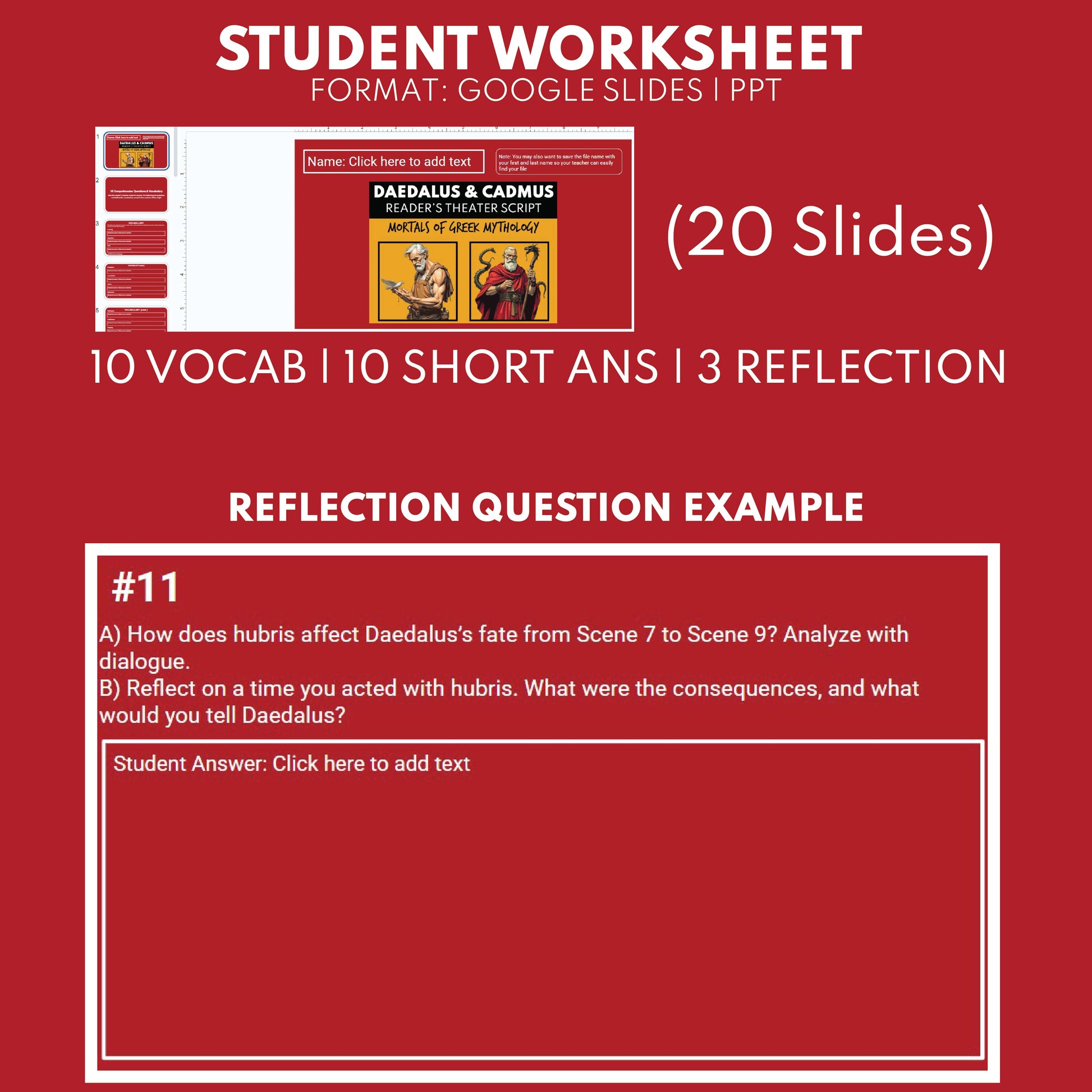 Daedalus & Cadmus Reader's Theater Script | Greek Mythology Mortals - ["Grades 6-8","Grades 9-12","Greek Mortals","Greek Mythology","Greek Mythology for Google Classroom"]