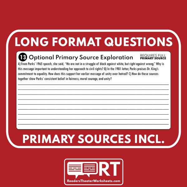 Rosa Parks Reader's Theater Script for Grades 6-8 | Civil Rights ...