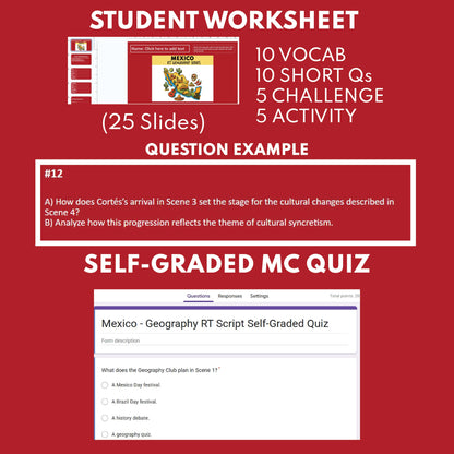 Free Mexico Readers Theater Script | Geography & Social Studies Class - ["100% FREE","Geography","Grades 6-8","Grades 9-12","Self-Graded Quiz"]