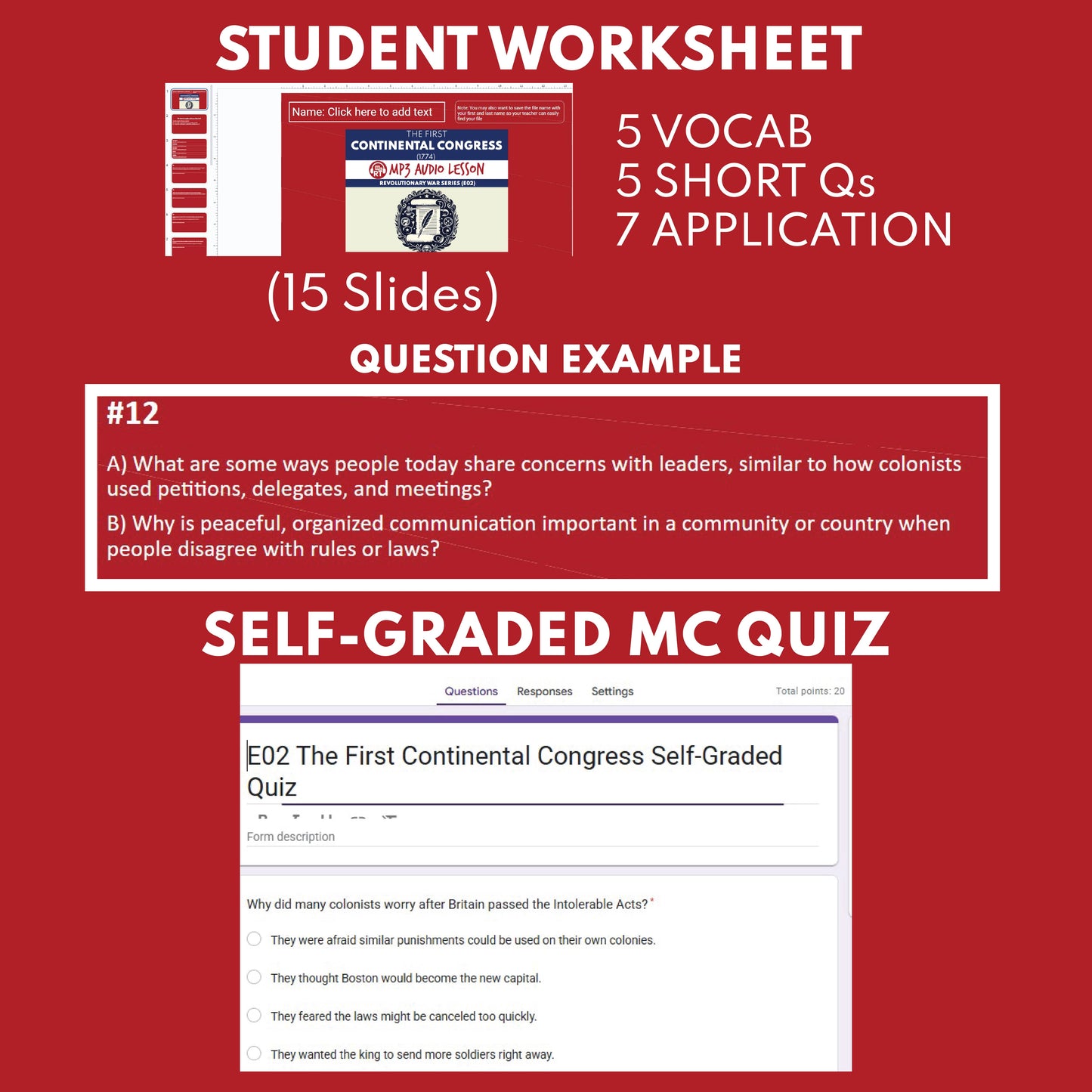 The First Continental Congress — Revolutionary War Audio Lesson | Grades 5–8