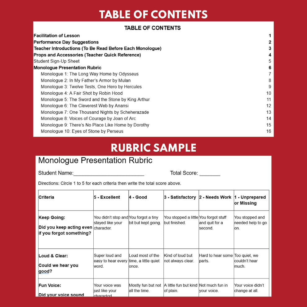 10 Short Legendary Hero Monologue Scripts for Grades 3 to 5 – Reader's ...