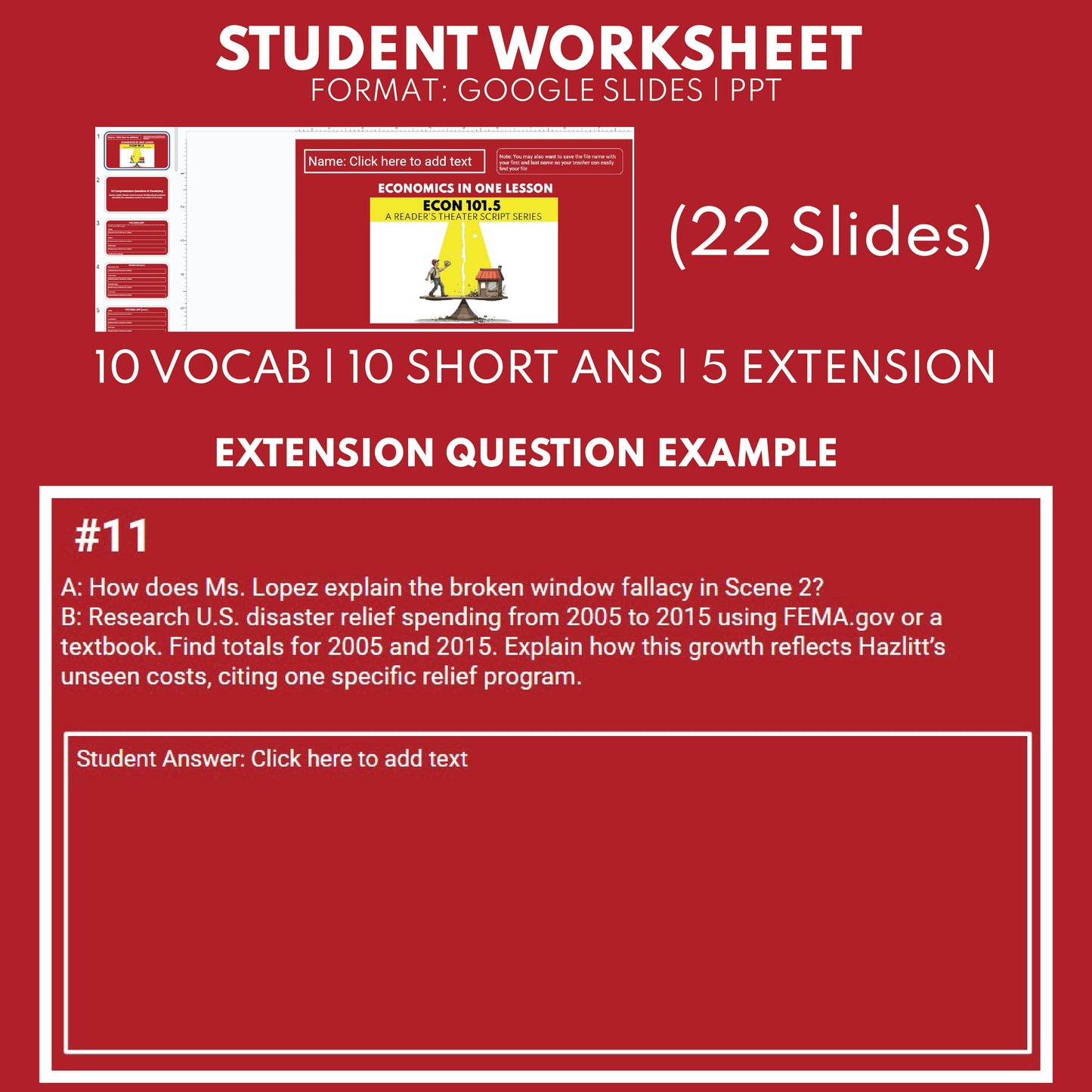 Economics in One Lesson (Hazlitt) Reader's Theater Script | High School Econ 101.5 - ["Econ 101.5","Economics","Grades 9-12"]