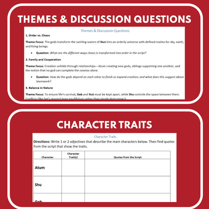 The Legend of Creation | Reader’s Theater Script | Egyptian Mythology - ["Egyptian Mythology","Grades 6-8","Grades 9-12"]