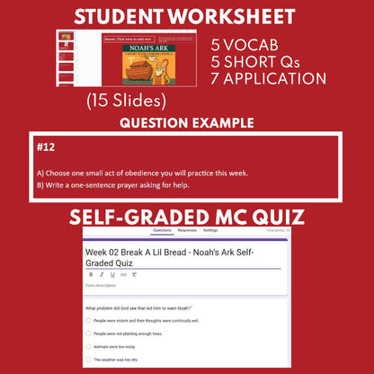 Break A Lil Bread W2 Noah’s Ark | Free Short Bible Audio Lessons | Christian Education