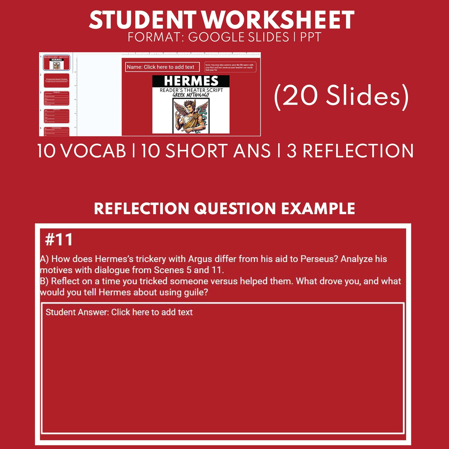 Hermes Reader's Theater Script | The Olympians | Greek Mythology - ["Grades 6-8","Grades 9-12","Greek Mythology","Greek Mythology for Google Classroom"]