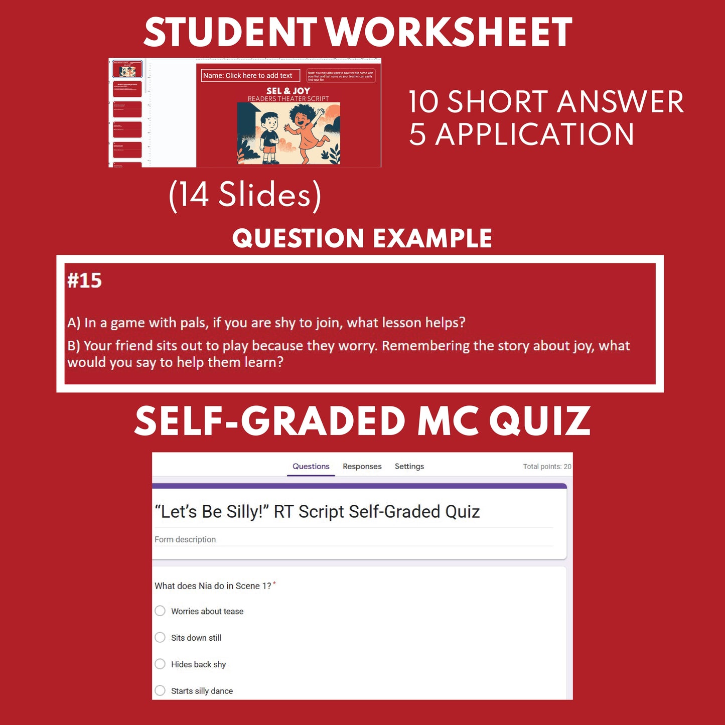 Joy Readers Theater Script SEL for Grades 1 to 3